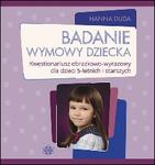 BADANIE WYMOWY DZIECKA  Kwestionariusz obrazkowo-wyrazowy dla dzieci 5-letnich i starszych